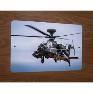 AH-64E Apache Guardian Helicopter‎ 8x12 Metal Wall Sign